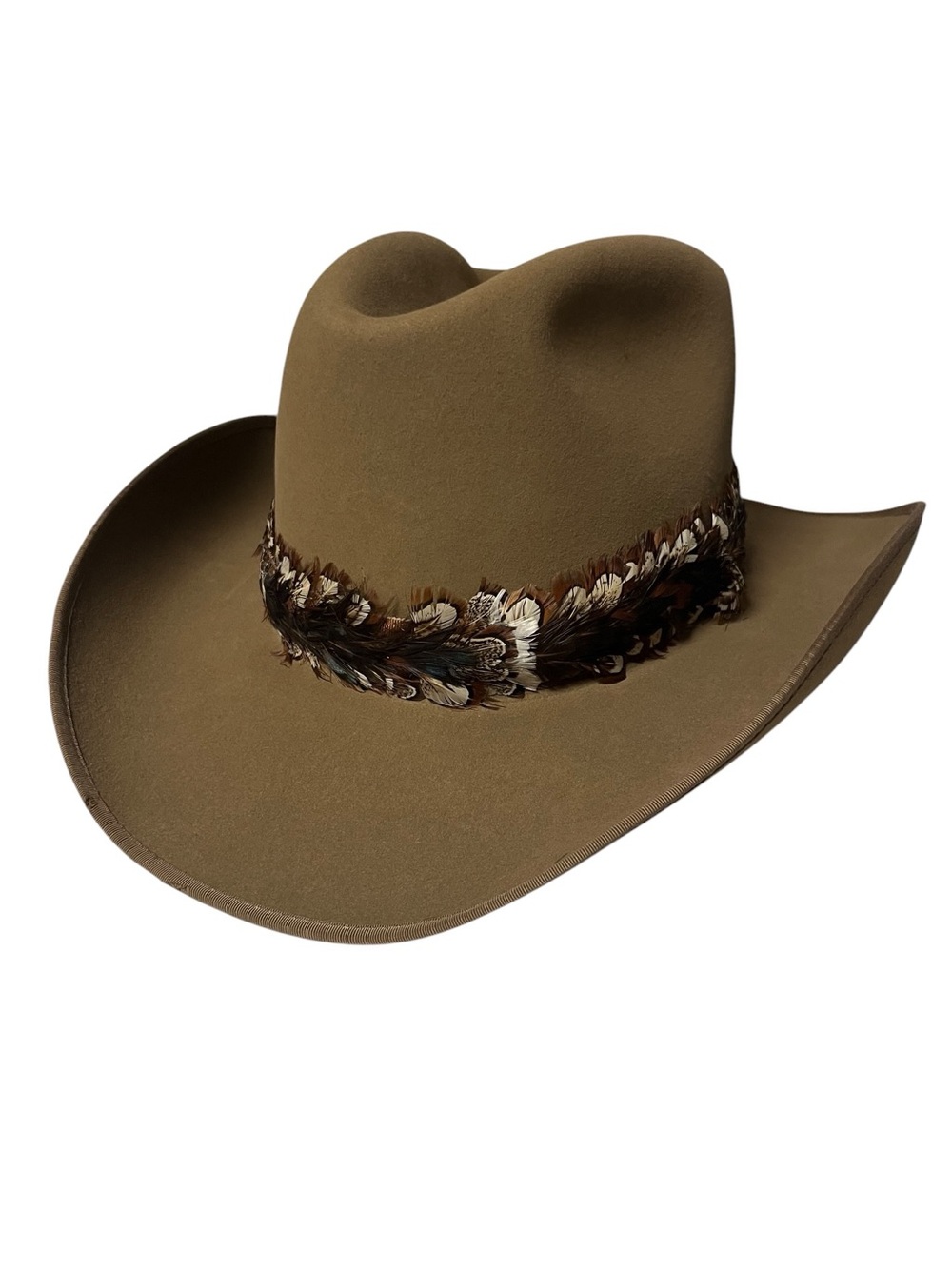 VTG Resistol Deadwood Stagecoach Felt Feather Cowboy Hat in Canyon 7 1/4